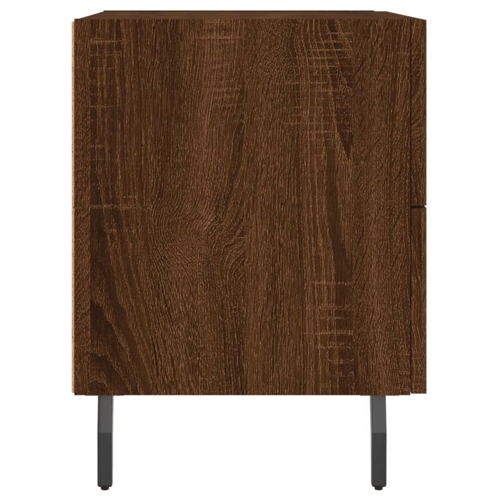 Nachtkastje 40x35x47,5 cm bewerkt hout bruin eikenkleur MeubelReus