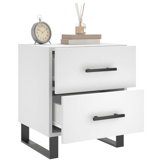 Nachtkastjes 2 st 40x35x47,5 cm bewerkt hout wit MeubelReus