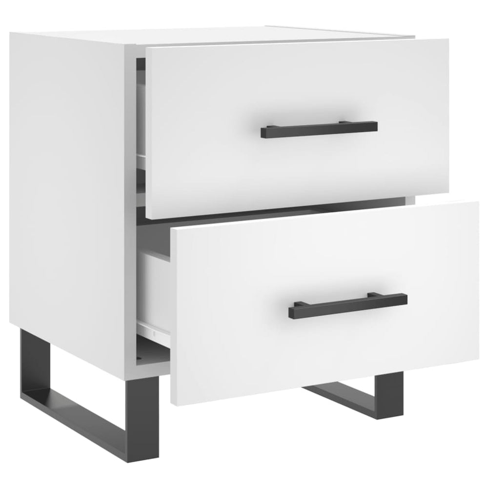 Nachtkastjes 2 st 40x35x47,5 cm bewerkt hout wit MeubelReus