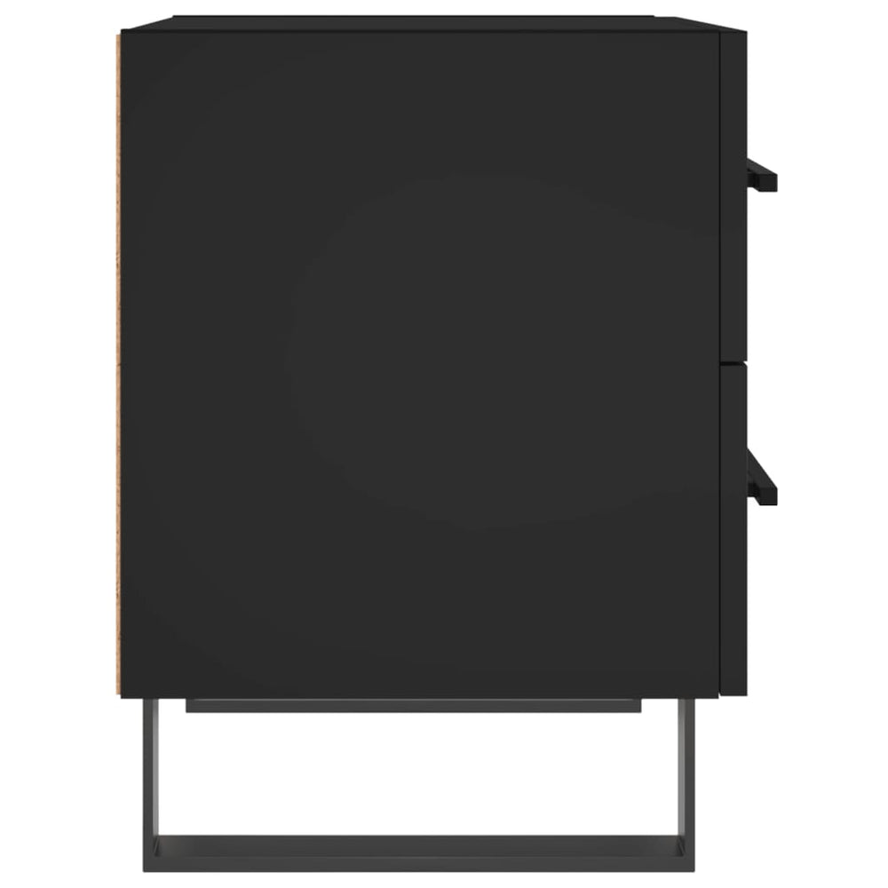 Nachtkastjes 2 st 40x35x47,5 cm bewerkt hout zwart MeubelReus
