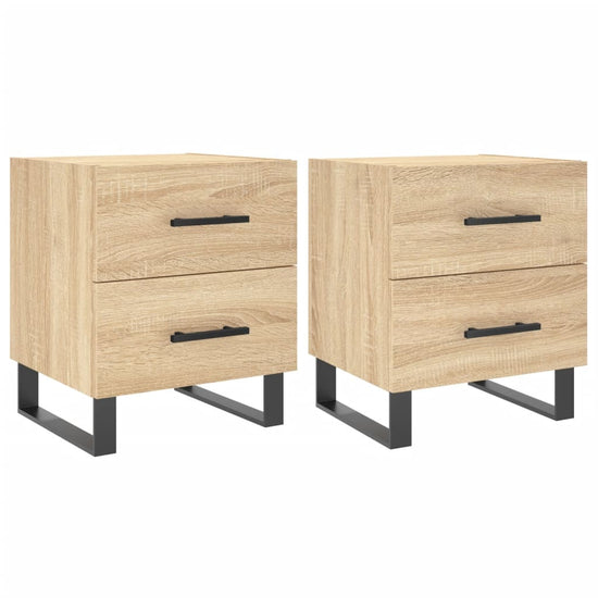 Nachtkastjes 2 st 40x35x47,5 cm bewerkt hout sonoma eikenkleur MeubelReus