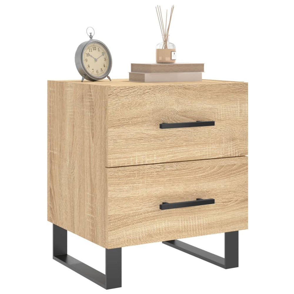 Nachtkastjes 2 st 40x35x47,5 cm bewerkt hout sonoma eikenkleur MeubelReus