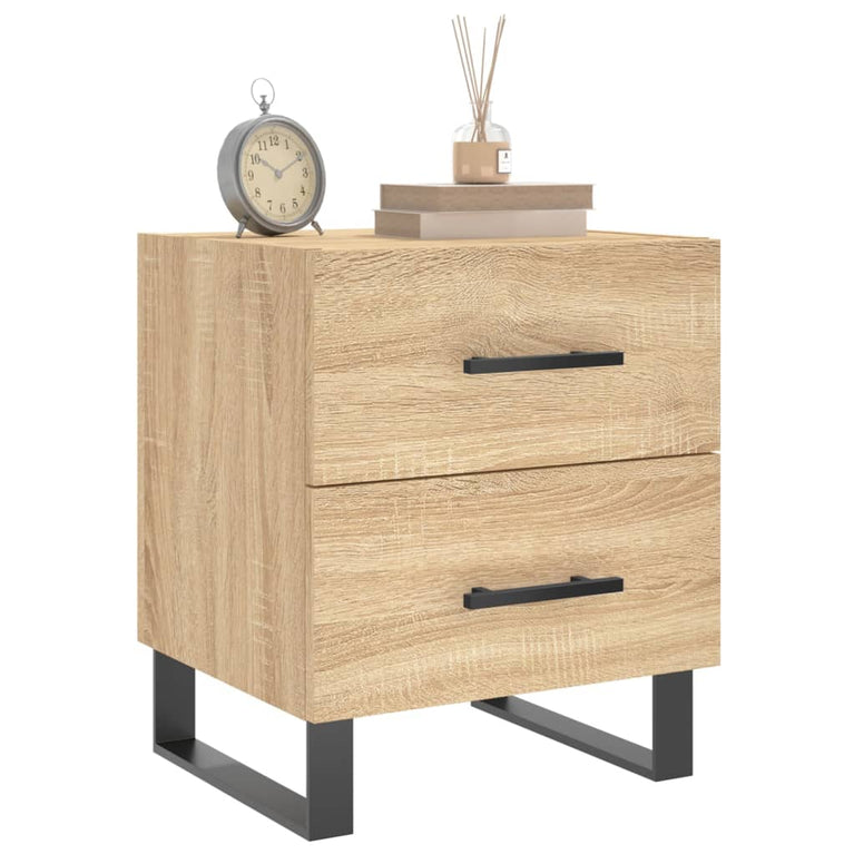 Nachtkastjes 2 st 40x35x47,5 cm bewerkt hout sonoma eikenkleur MeubelReus