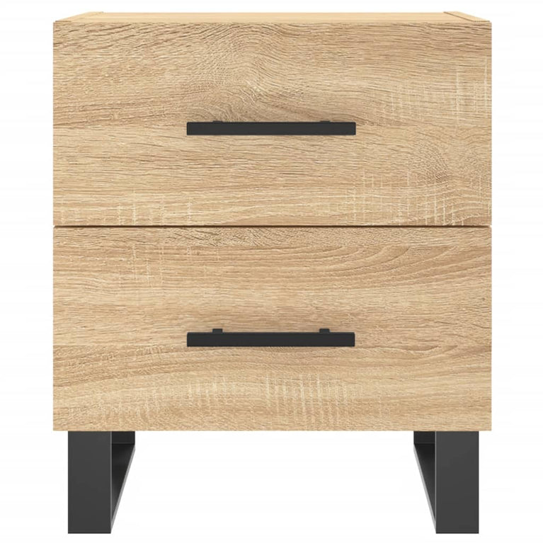 Nachtkastjes 2 st 40x35x47,5 cm bewerkt hout sonoma eikenkleur MeubelReus