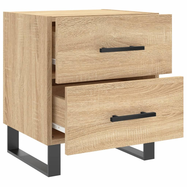 Nachtkastjes 2 st 40x35x47,5 cm bewerkt hout sonoma eikenkleur MeubelReus