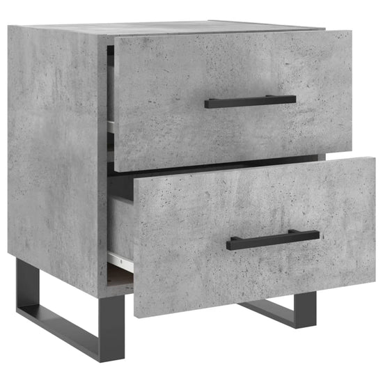 Nachtkastje 40x35x47,5 cm bewerkt hout betongrijs MeubelReus