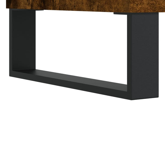 Nachtkastje 40x35x47,5 cm bewerkt hout gerookt eikenkleurig MeubelReus