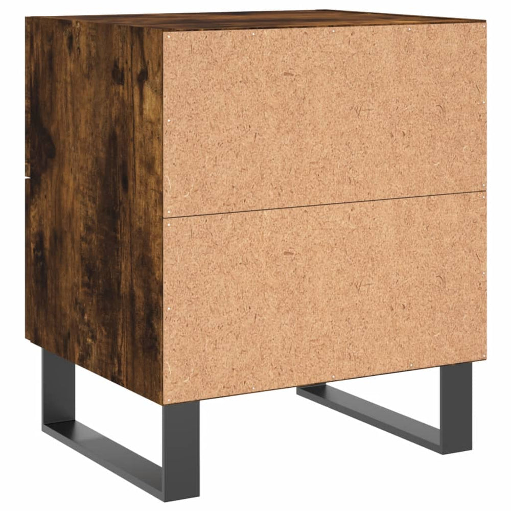 Nachtkastjes 2 st 40x35x47,5 cm bewerkt hout gerookt eikenkleur MeubelReus