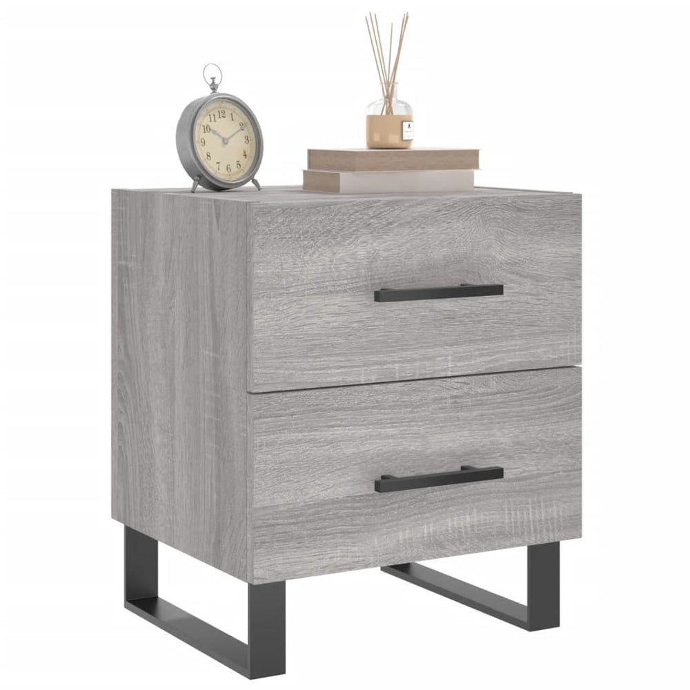 Nachtkastjes 2 st 40x35x47,5 cm bewerkt hout grijs sonoma eiken MeubelReus
