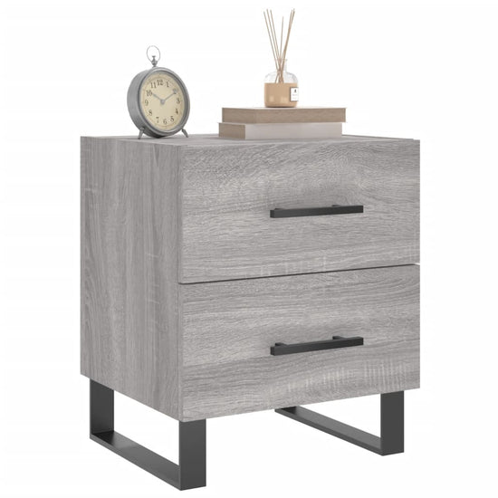 Nachtkastjes 2 st 40x35x47,5 cm bewerkt hout grijs sonoma eiken MeubelReus