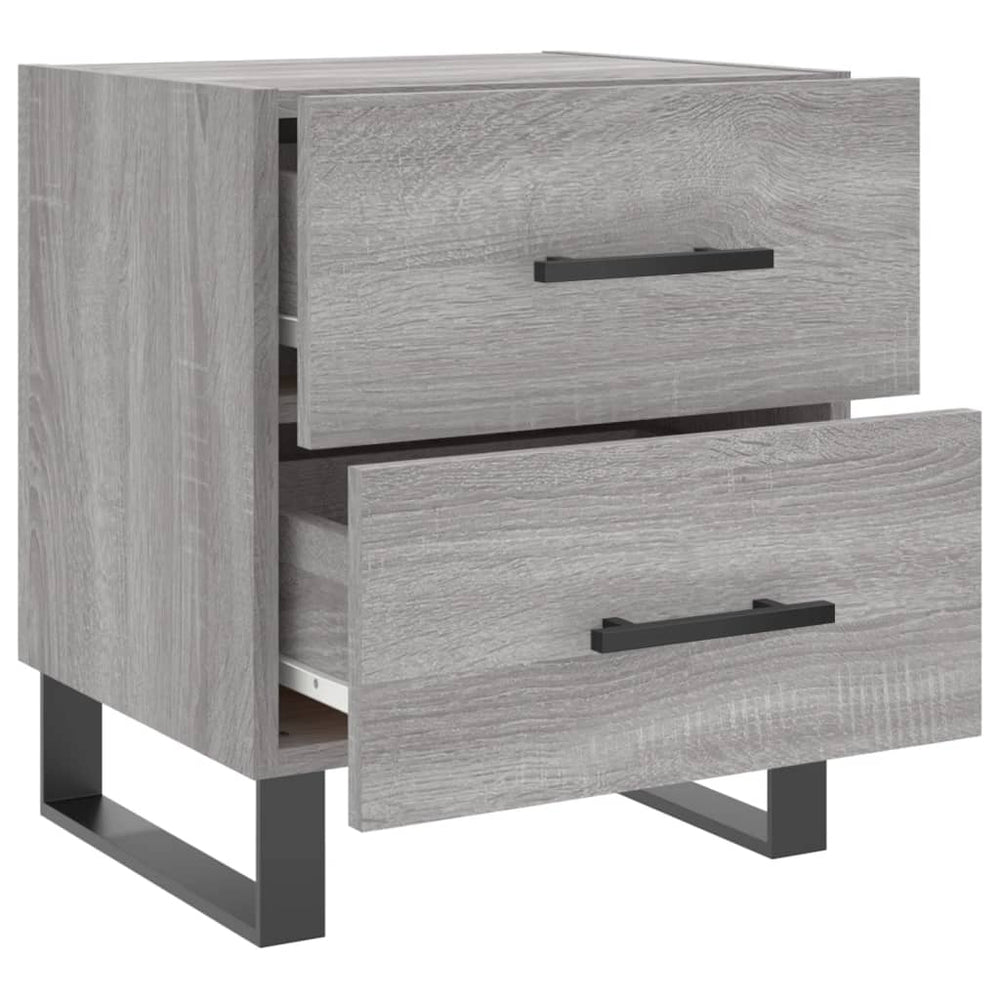 Nachtkastjes 2 st 40x35x47,5 cm bewerkt hout grijs sonoma eiken MeubelReus