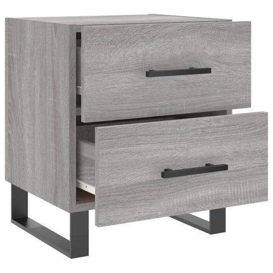 Nachtkastjes 2 st 40x35x47,5 cm bewerkt hout grijs sonoma eiken MeubelReus