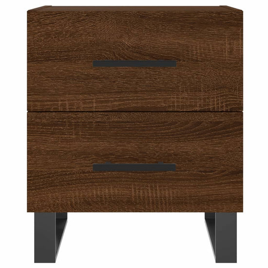 Nachtkastje 40x35x47,5 cm bewerkt hout bruin eikenkleur MeubelReus
