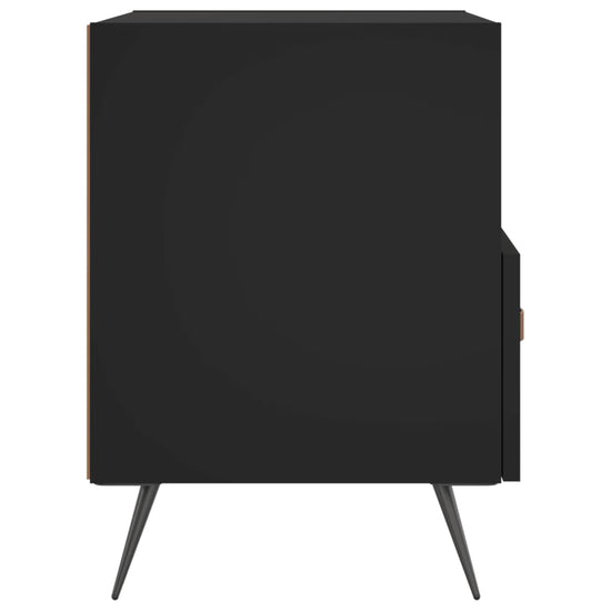Nachtkastjes 2 st 40x35x47,5 cm bewerkt hout zwart MeubelReus