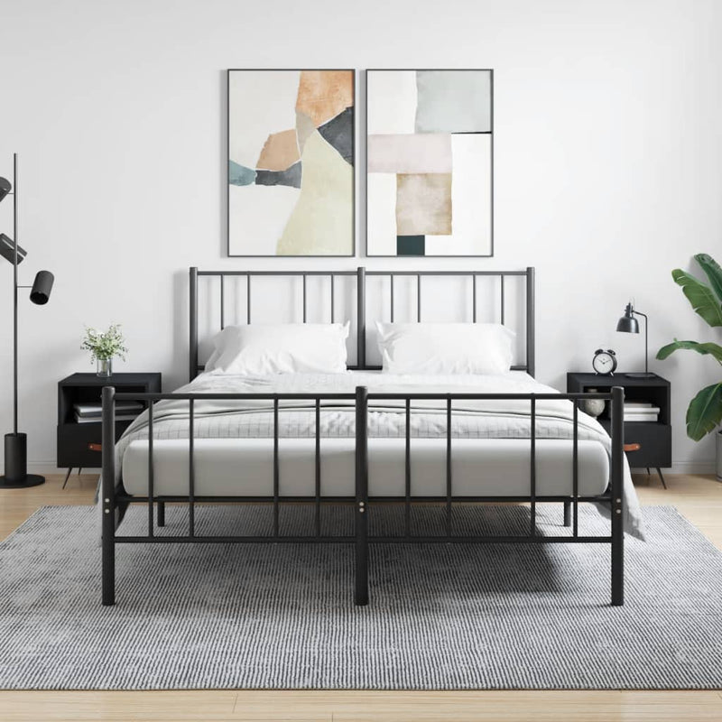 Nachtkastjes 2 st 40x35x47,5 cm bewerkt hout zwart MeubelReus