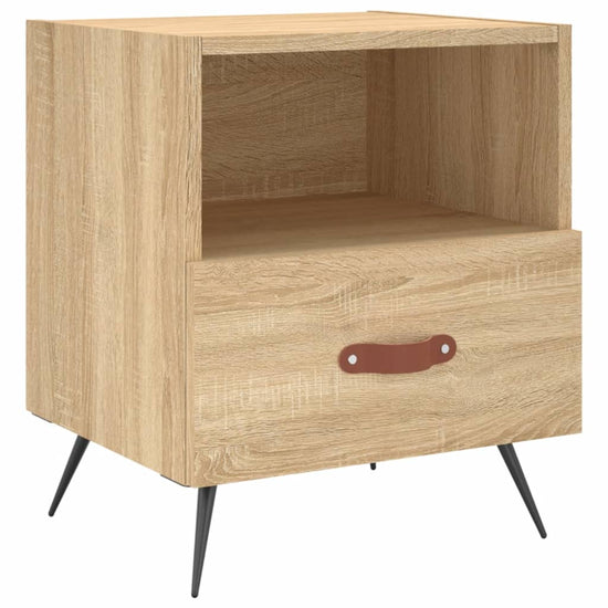 Nachtkastjes 2 st 40x35x47,5 cm bewerkt hout sonoma eikenkleur MeubelReus