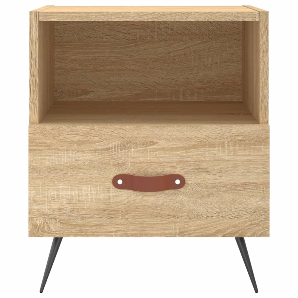Nachtkastjes 2 st 40x35x47,5 cm bewerkt hout sonoma eikenkleur MeubelReus