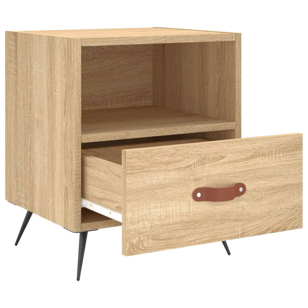 Nachtkastjes 2 st 40x35x47,5 cm bewerkt hout sonoma eikenkleur MeubelReus