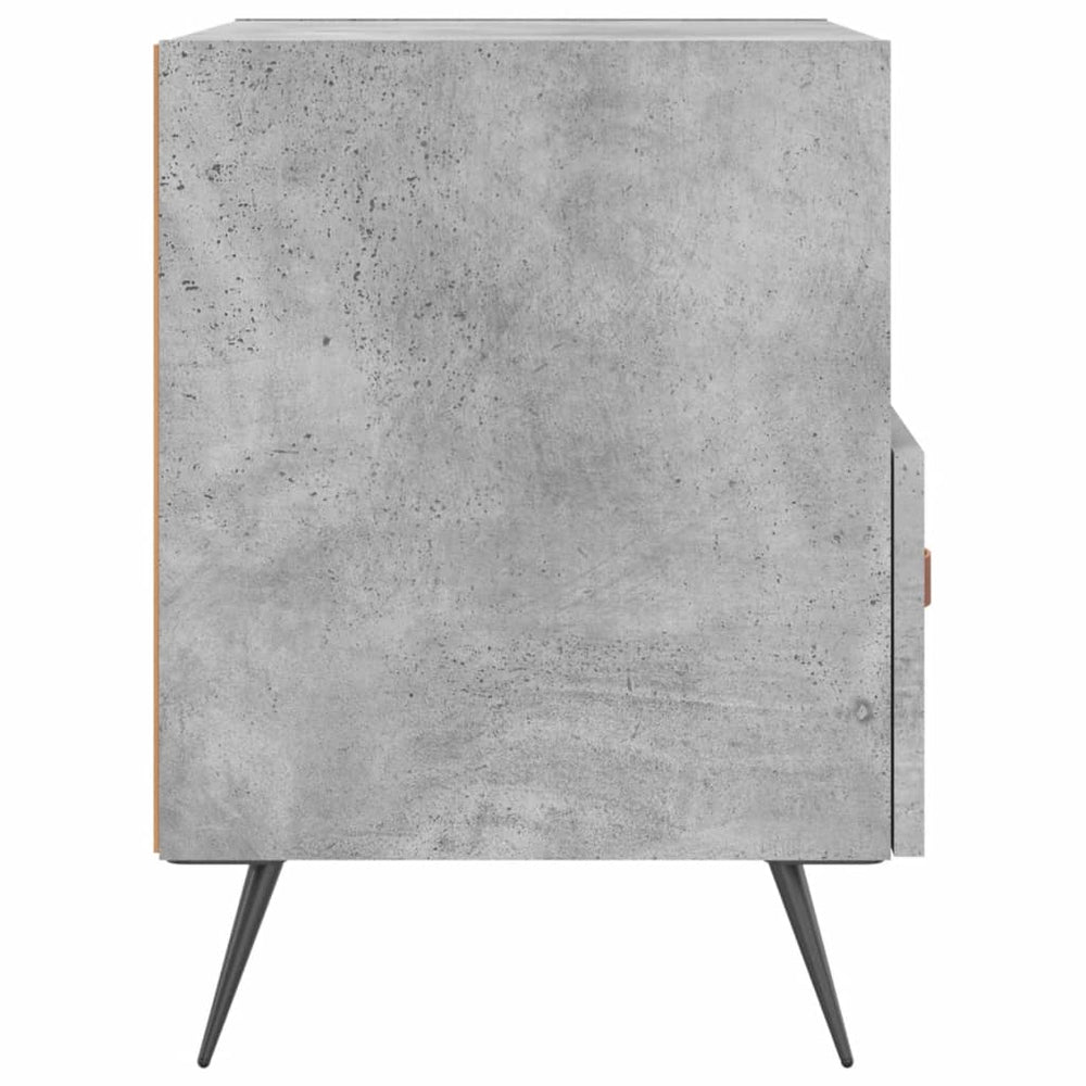 Nachtkastje 40x35x47,5 cm bewerkt hout betongrijs MeubelReus