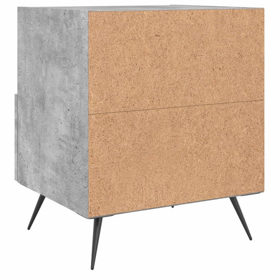 Nachtkastje 40x35x47,5 cm bewerkt hout betongrijs MeubelReus