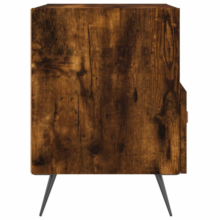 Nachtkastje 40x35x47,5 cm bewerkt hout gerookt eikenkleurig MeubelReus