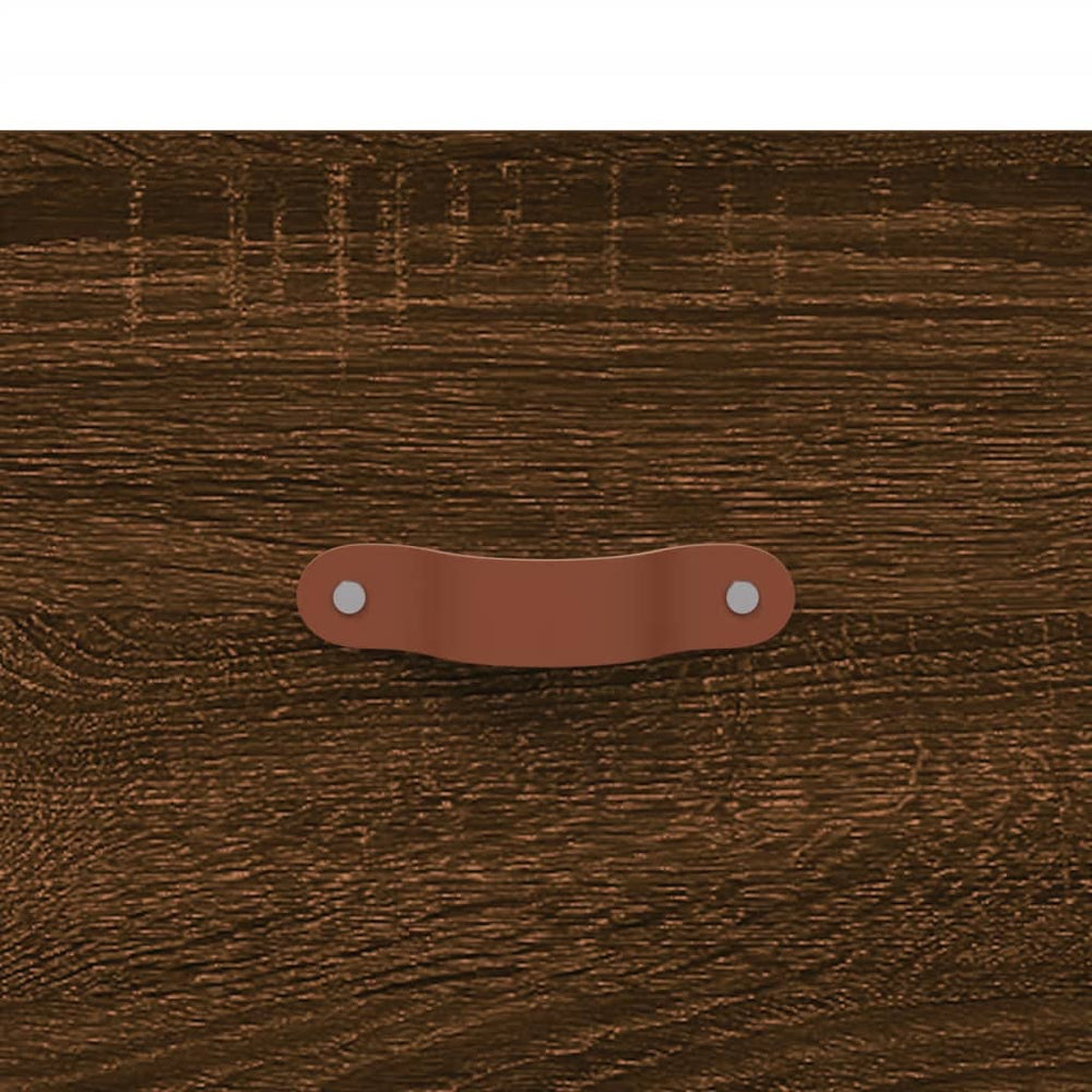 Nachtkastje 40x35x47,5 cm bewerkt hout bruin eikenkleur MeubelReus