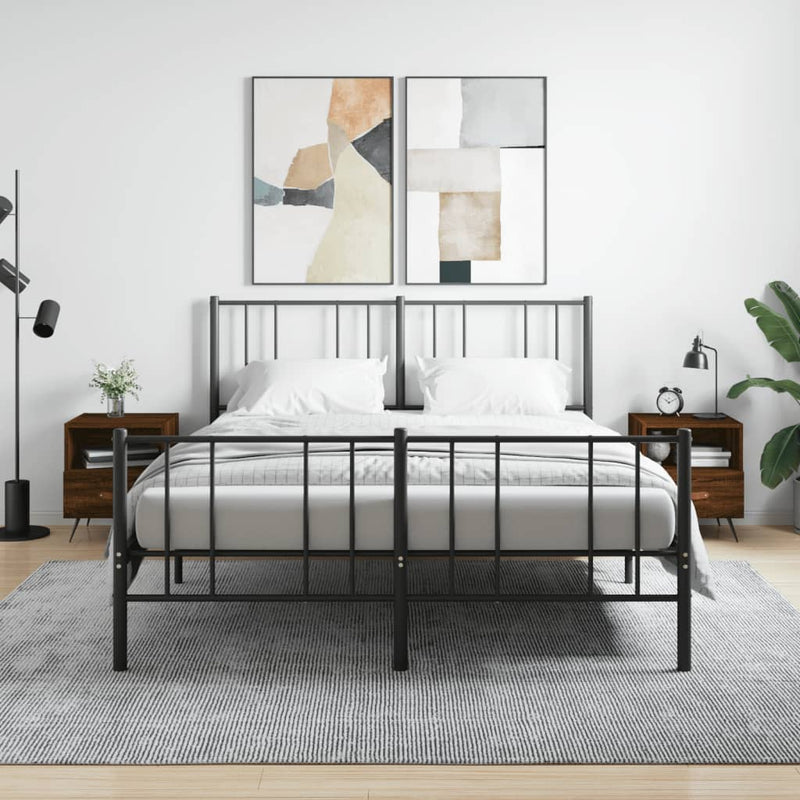 Nachtkastjes 2 st 40x35x47,5 cm bewerkt hout bruin eikenkleur MeubelReus