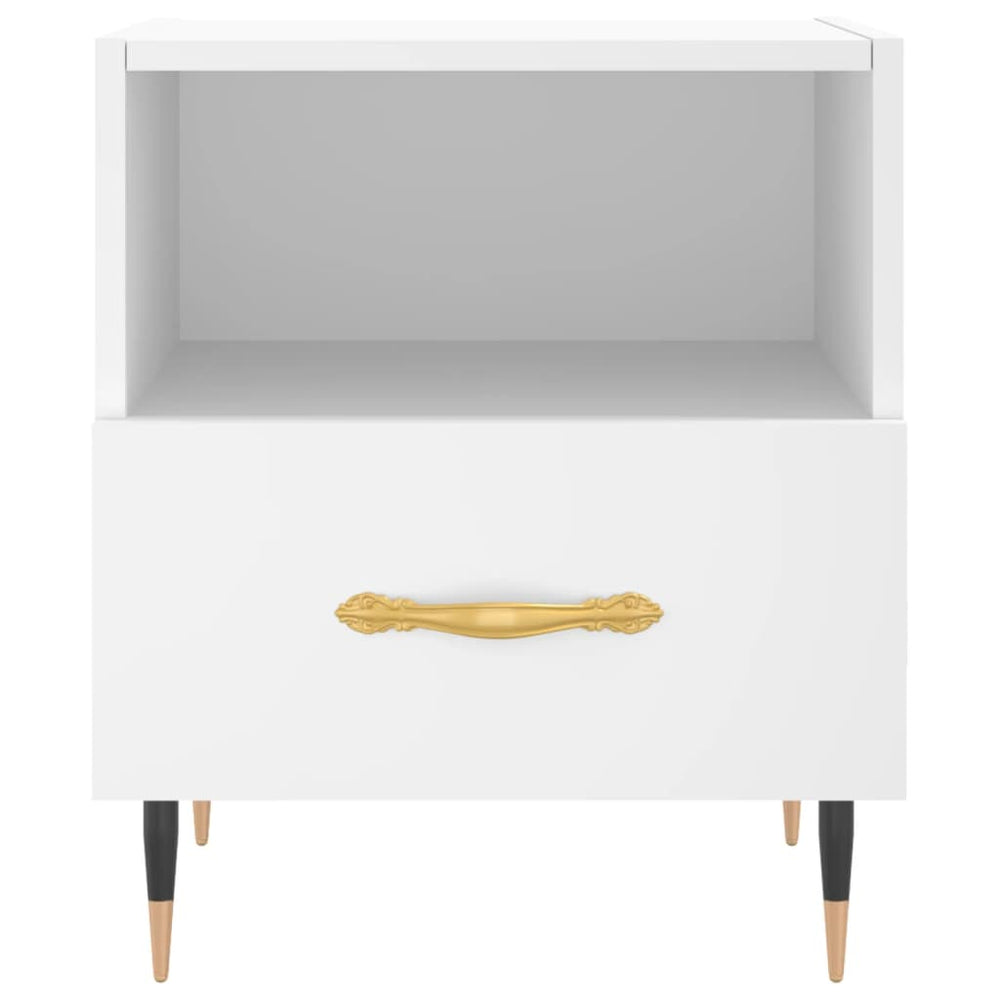 Nachtkastje 40x35x47,5 cm bewerkt hout wit MeubelReus