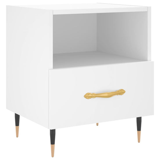 Nachtkastjes 2 st 40x35x47,5 cm bewerkt hout wit MeubelReus
