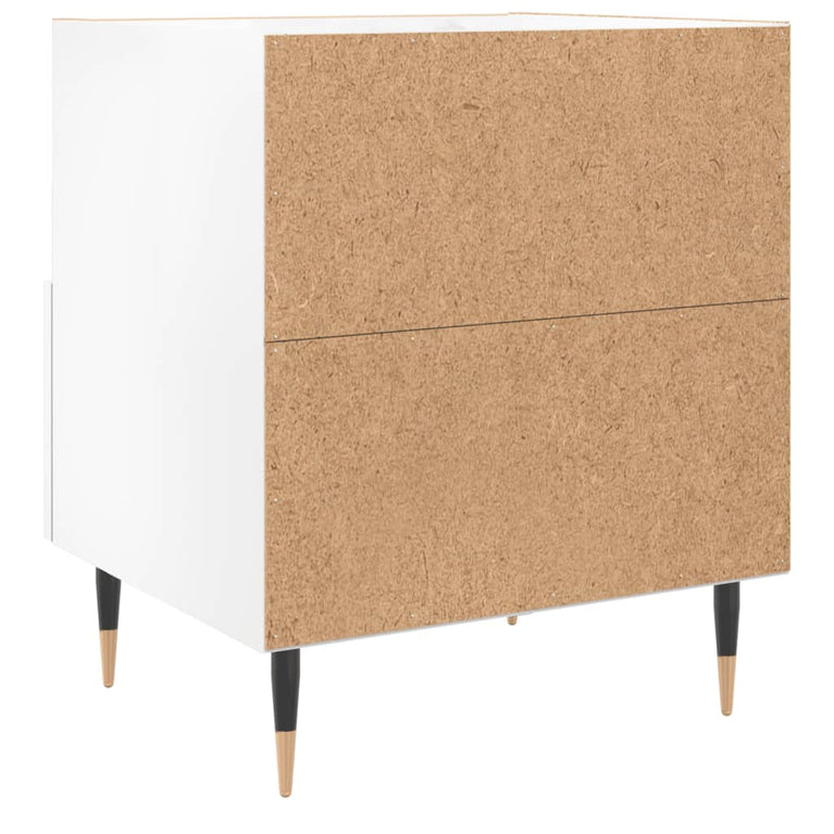 Nachtkastjes 2 st 40x35x47,5 cm bewerkt hout hoogglans wit MeubelReus