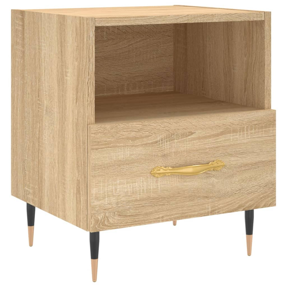 Nachtkastjes 2 st 40x35x47,5 cm bewerkt hout sonoma eikenkleur MeubelReus