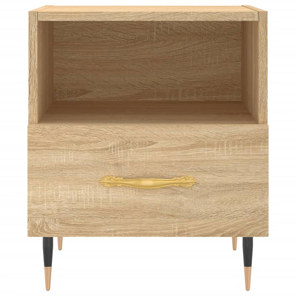Nachtkastjes 2 st 40x35x47,5 cm bewerkt hout sonoma eikenkleur MeubelReus
