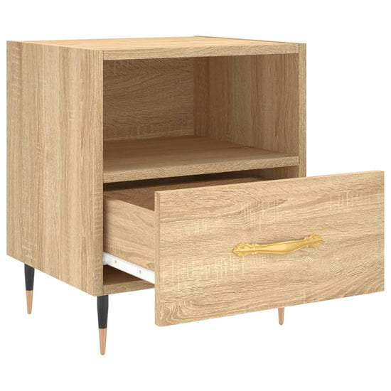 Nachtkastjes 2 st 40x35x47,5 cm bewerkt hout sonoma eikenkleur MeubelReus