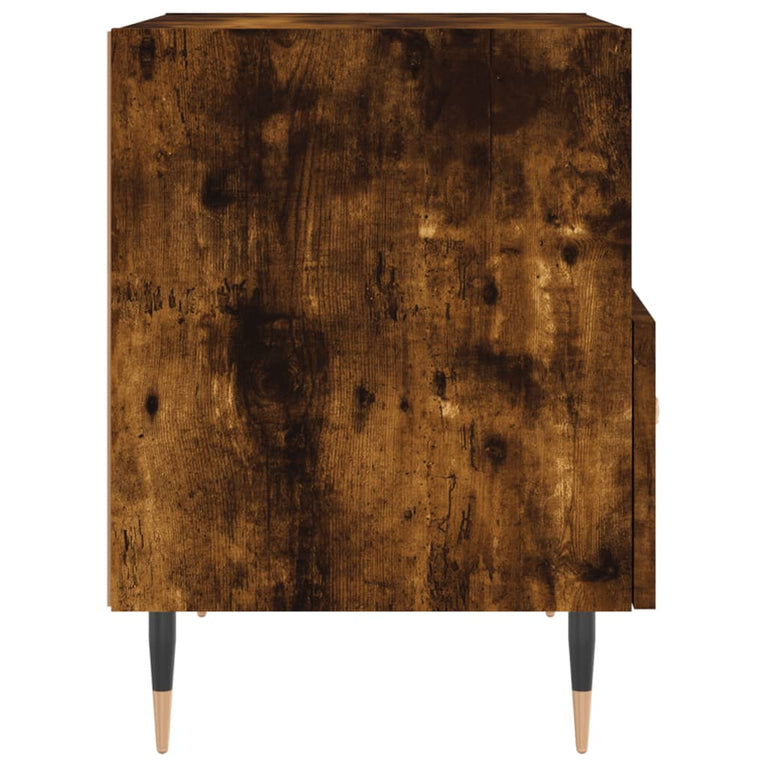 Nachtkastje 40x35x47,5 cm bewerkt hout gerookt eikenkleurig MeubelReus