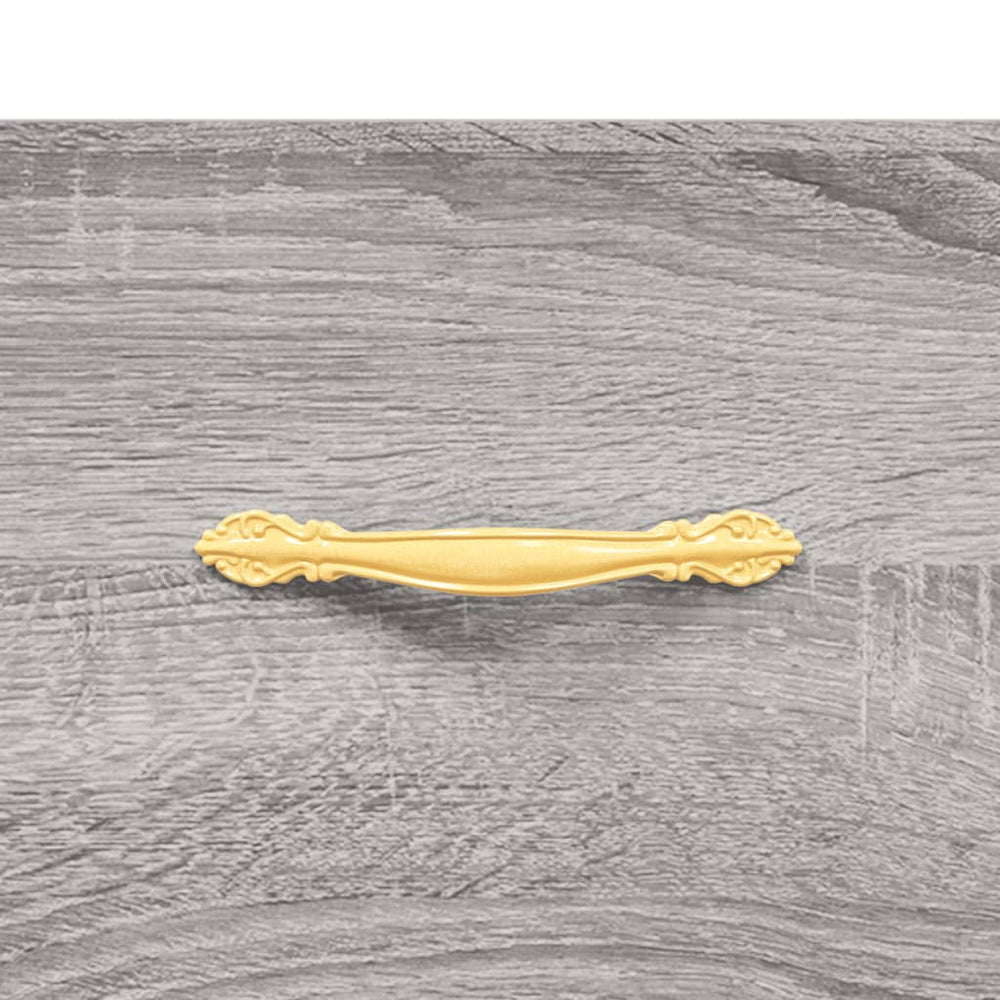 Nachtkastje 40x35x47,5 cm bewerkt hout grijs sonoma eikenkleur MeubelReus
