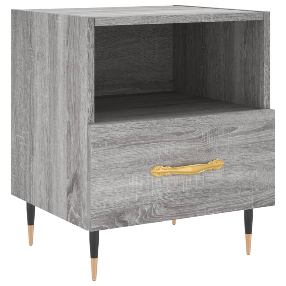 Nachtkastjes 2 st 40x35x47,5 cm bewerkt hout grijs sonoma eiken MeubelReus