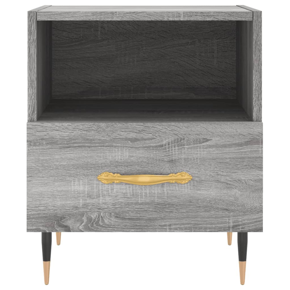 Nachtkastjes 2 st 40x35x47,5 cm bewerkt hout grijs sonoma eiken MeubelReus