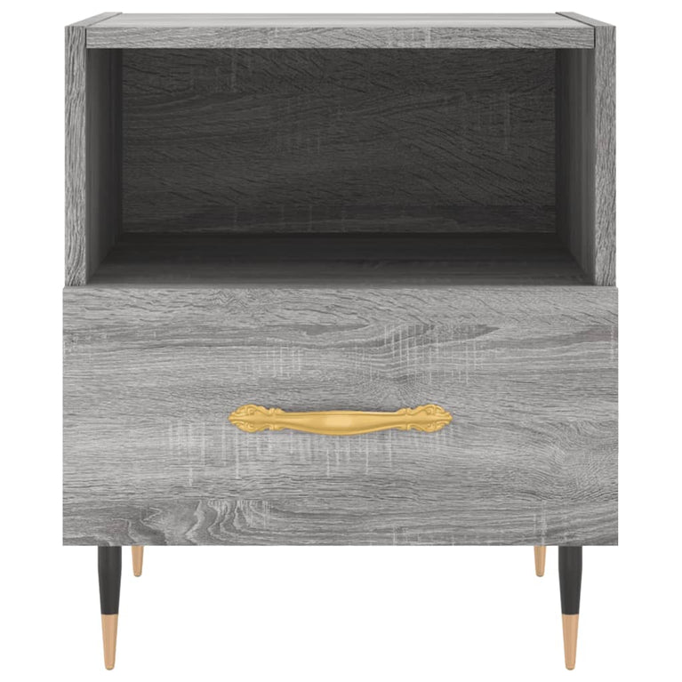 Nachtkastjes 2 st 40x35x47,5 cm bewerkt hout grijs sonoma eiken MeubelReus