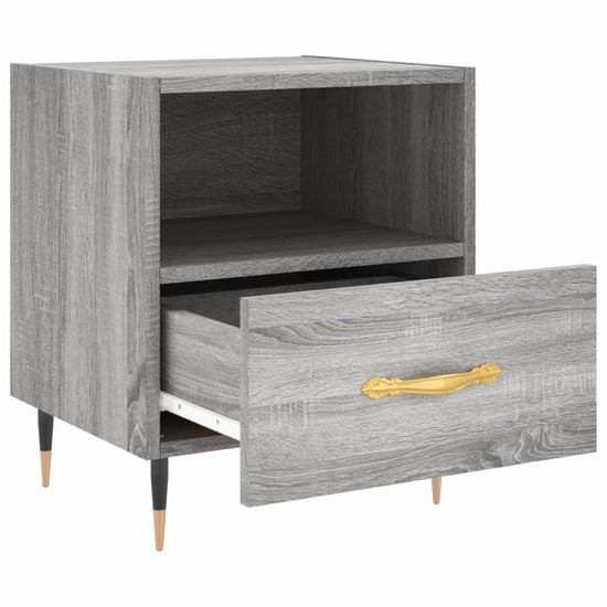 Nachtkastjes 2 st 40x35x47,5 cm bewerkt hout grijs sonoma eiken MeubelReus