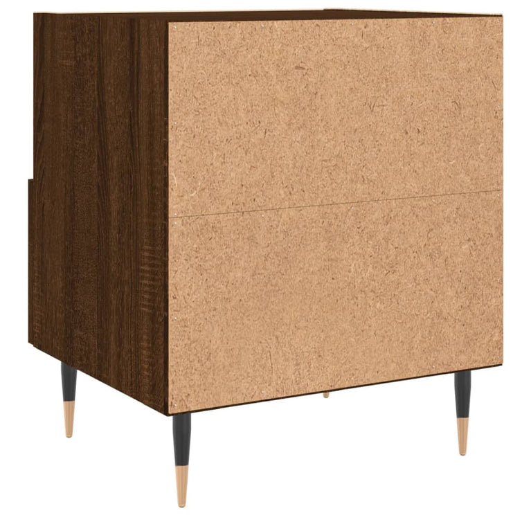 Nachtkastje 40x35x47,5 cm bewerkt hout bruin eikenkleur MeubelReus