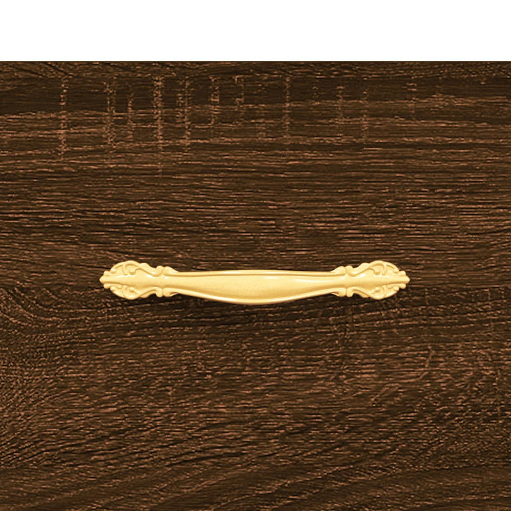 Nachtkastje 40x35x47,5 cm bewerkt hout bruin eikenkleur MeubelReus
