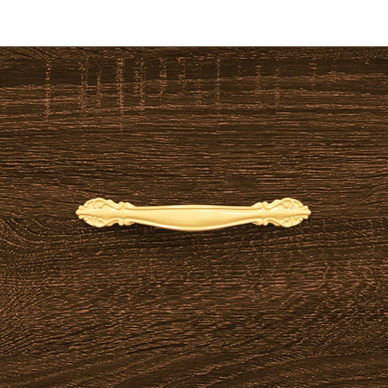 Nachtkastje 40x35x47,5 cm bewerkt hout bruin eikenkleur MeubelReus
