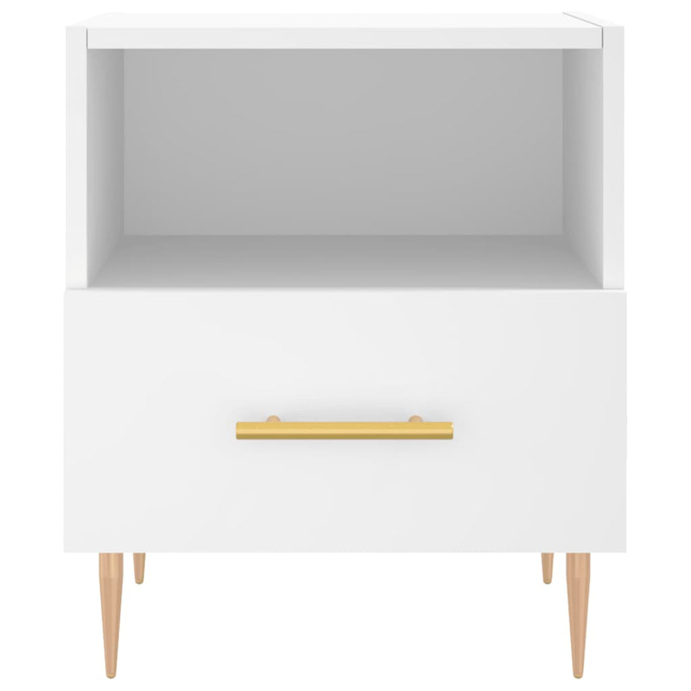 Nachtkastjes 2 st 40x35x47,5 cm bewerkt hout wit MeubelReus