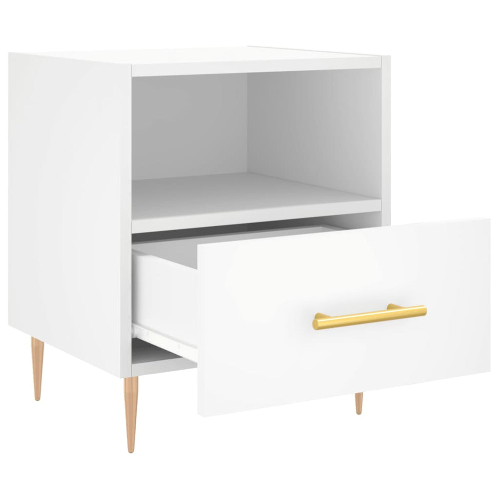 Nachtkastjes 2 st 40x35x47,5 cm bewerkt hout wit MeubelReus