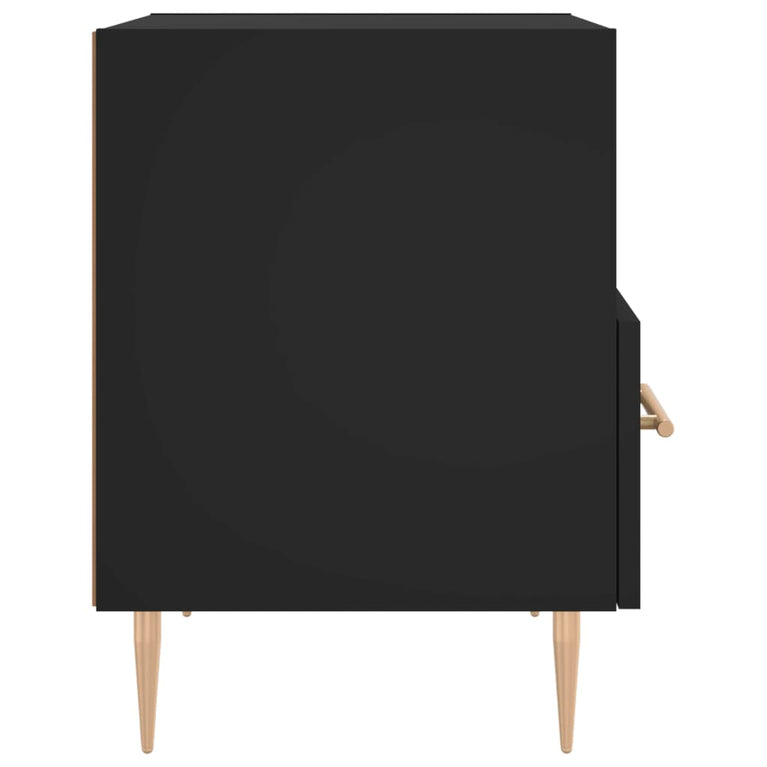 Nachtkastje 40x35x47,5 cm bewerkt hout zwart MeubelReus