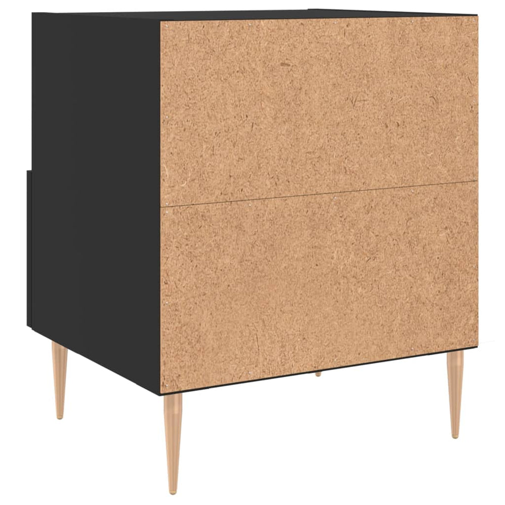 Nachtkastje 40x35x47,5 cm bewerkt hout zwart MeubelReus