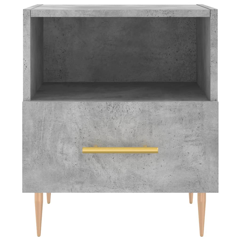 Nachtkastje 40x35x47,5 cm bewerkt hout betongrijs MeubelReus