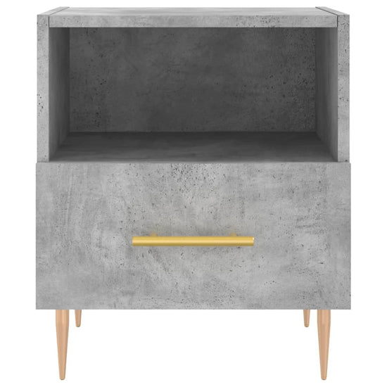Nachtkastje 40x35x47,5 cm bewerkt hout betongrijs MeubelReus