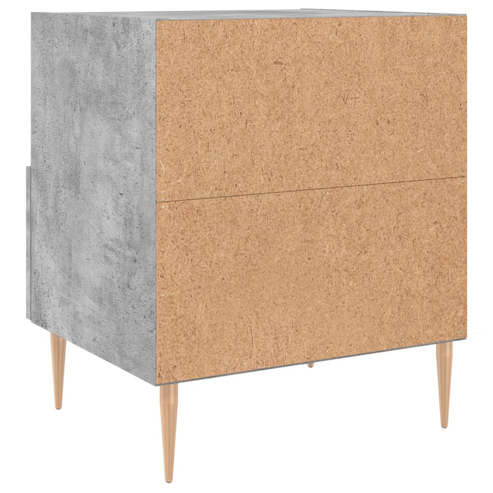 Nachtkastje 40x35x47,5 cm bewerkt hout betongrijs MeubelReus