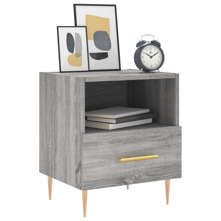 Nachtkastjes 2 st 40x35x47,5 cm bewerkt hout grijs sonoma eiken MeubelReus